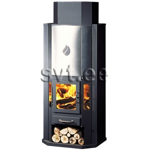 Kamin DIPLOMAT 11 roostevaba/must, 14KW