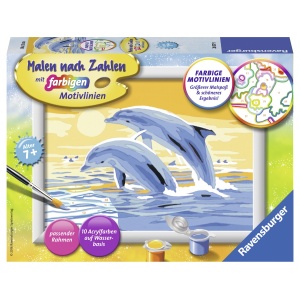 Ravensburger maalimine Delfiinid