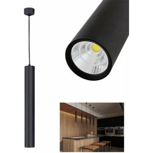 Rippvalgusti laelamp toru must