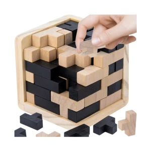 Puidust mõistatuskuubik, 52 osa