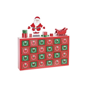  Advendikalender Karpidega Jõuluvana Puit MDF (30 x 4 x 30 cm) 