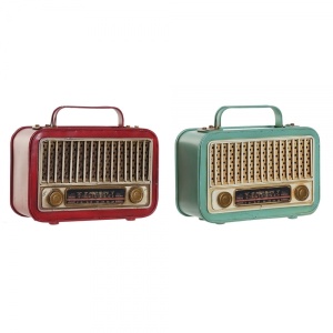  Dekoratiivkuju DKD Home Decor Raadio Metall 2 tk (19 x 8 x 16 cm)