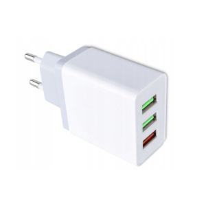 QC USB  võrgulaadija valge
