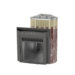Saunaahi Maxi, Rosso Levante + Sylvia Oro (küttevõimsus 12-30 m3/ 25kW) kütmine teisest ruumist