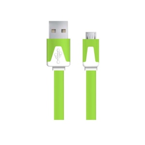 Kaabel microUSB 1m lame, roheline