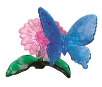 3D pleksiklaasist pusle - lill ja liblikas - 38 tükki