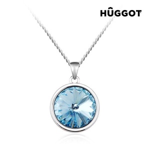 Hûggot Blue Diamond roodiumiga kaetud ripats tsirkoonidega ja Swarovski®kristallidega (45 cm)