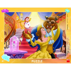 Dino suur plaatpuzzle 40 tk. Kaunitar ja Koletis