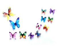 Fluorestseeruvad liblikad 3D pimedas helenduvad 12tk värvilised