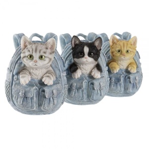 DEKORATIIVKUJU DKD HOME DECOR SELJAKOTT RAHAKASSA VAIK MITMEVÄRVILINE KASS SHABBY CHIC (12,5 X 12 X 15,5 CM) (3 ÜHIKUT)