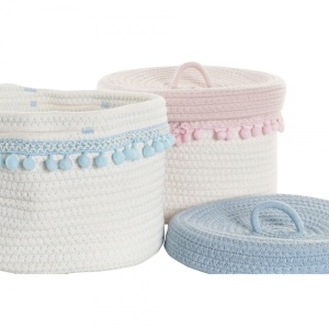 KORV DKD HOME DECOR PUUVILL (2 PCS) (26 X 26 X 20 CM)