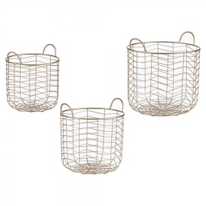 KORVIDE KOMPLEKT RINGJAS  KULDNE METALL (3 PCS)