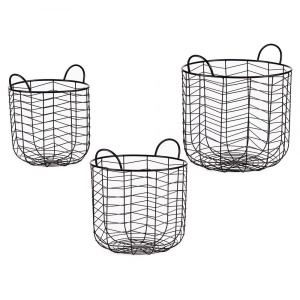 KORVIDE KOMPLEKT RINGJAS MUST METALL (3 PCS)