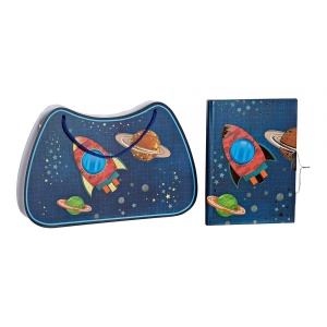 PÄEVIK AKSESSUAARIDEGA DKD HOME DECOR SININE (27 X 4.3 X 17.5 CM)