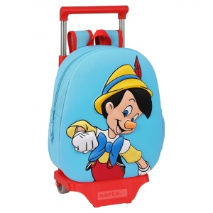 RATASTEGA KOOLIKOTT DISNEY PUNANE HELESININE (28 X 10 X 67 CM)